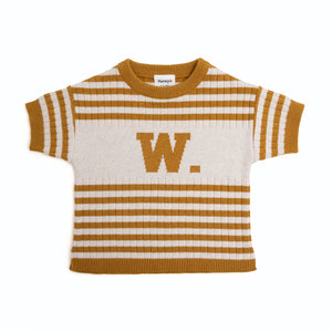
                  
                    Load image into Gallery viewer, STRIPE ALPHA TEE Mustard
                  
                