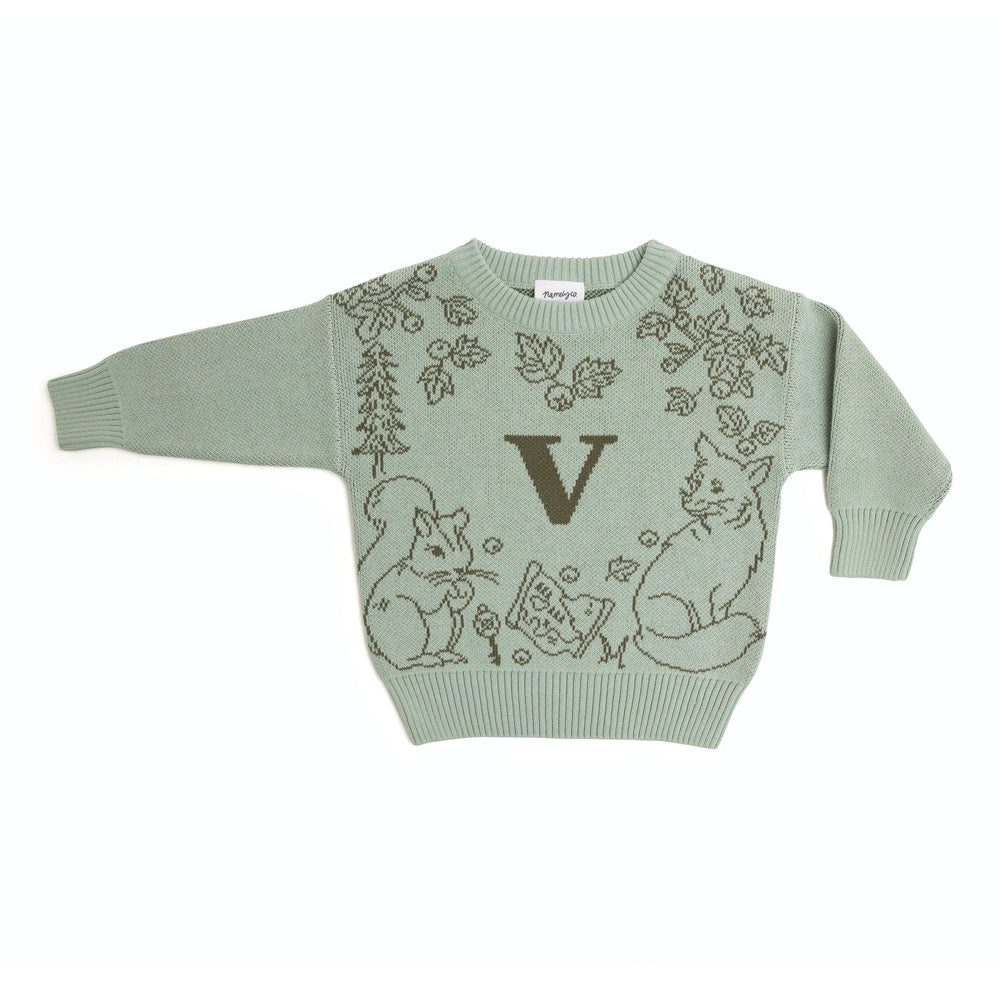 Fleur Harris Alphabet Sweater Olivine