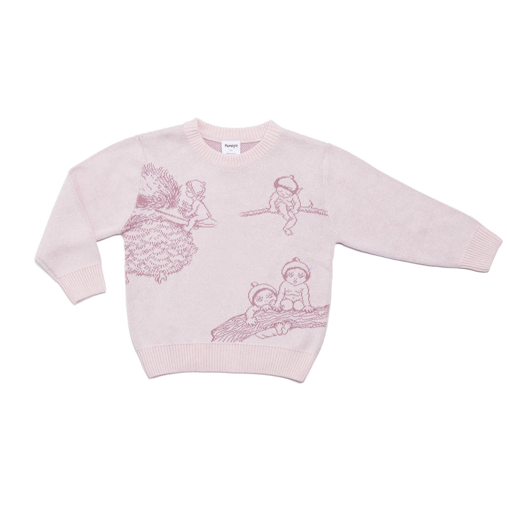 
                  
                    Load image into Gallery viewer, MAY GIBBS Alphabet Jumper Pearl Blush and Pink Rose
                  
                