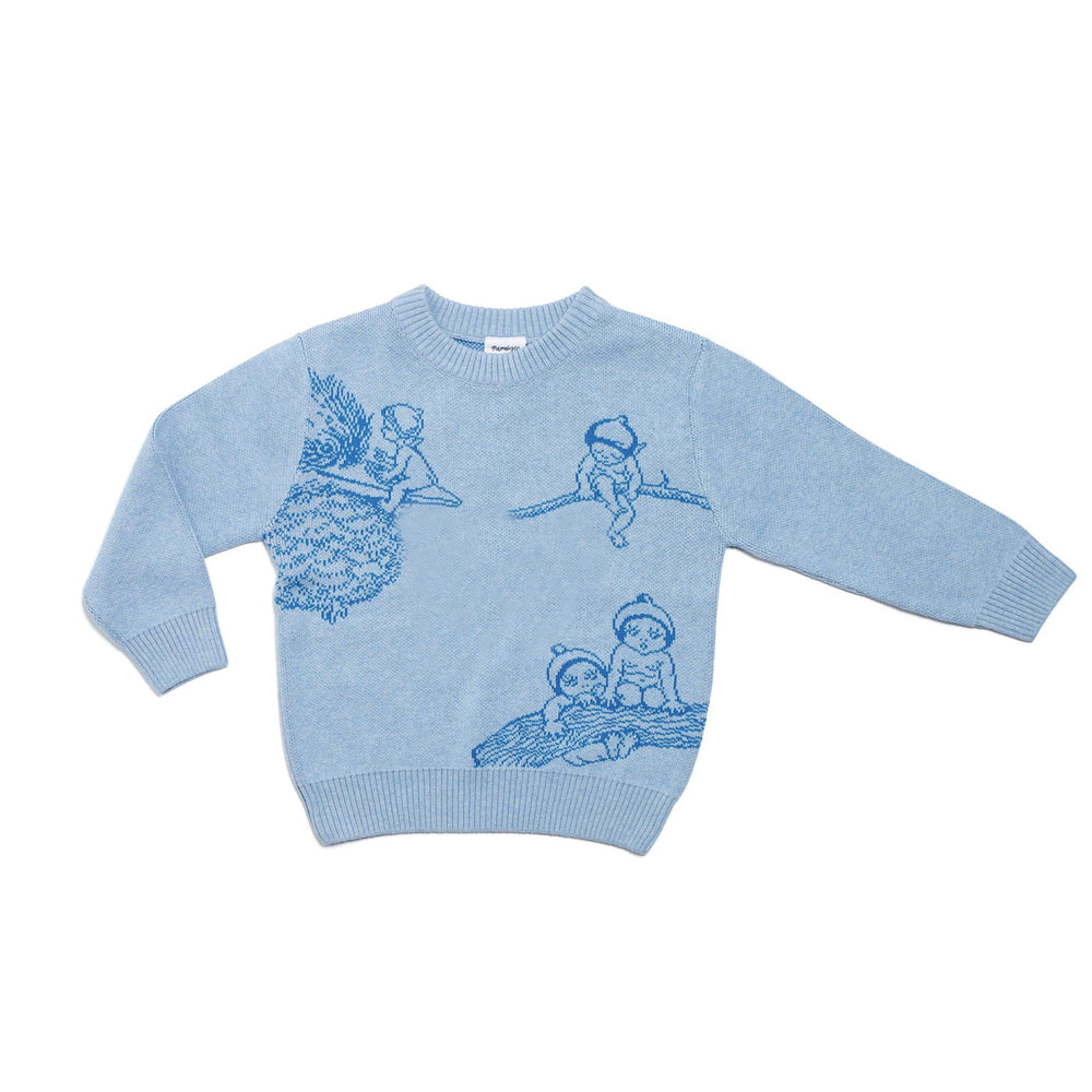 
                  
                    Load image into Gallery viewer, MAY GIBBS Alphabet Jumper Dream Blue Marl and Cobalt
                  
                