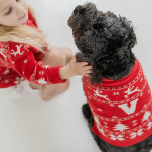 
                  
                    Load image into Gallery viewer, Knitted Furry Friend Dog Christmas Jumpers
                  
                