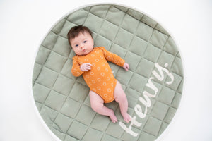 
                  
                    Load image into Gallery viewer, Personalized Playmat Grey Marl and Ivory
                  
                